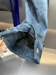 Okify Blue Suede And Leather Jacket S-XL  - 2
