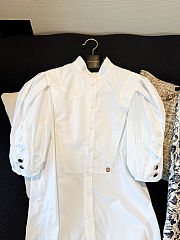 Okify Louis Vuitton Puff Sleeve Shirt In White 1AIBAH - 2