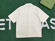 Okify Gucci Set Of White Linen Blend GG Canvas Shirt And Shorts S-XL - 5