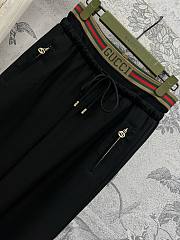 Okify Gucci Double Waist Wide Leg Pants In Black Or White SML  - 5