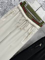 Okify Gucci Double Waist Wide Leg Pants In Black Or White SML  - 3