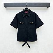 Okify Gucci Set Of Black Lace Up Shirt And Skirt SML - 2