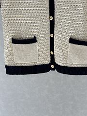 Okify Gucci Fine Cotton Crochet Cardigan In White And Blue S-XL  - 5