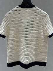 Okify Gucci Fine Cotton Crochet Cardigan In White And Blue S-XL  - 3