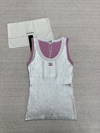 Okify CC Silver And Pink Tank Top SML