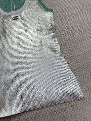 Okify CC Silver And Green Mint Tank Top SML - 3