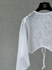 Okify CC Lace Hollow Backless Top In White  - 4