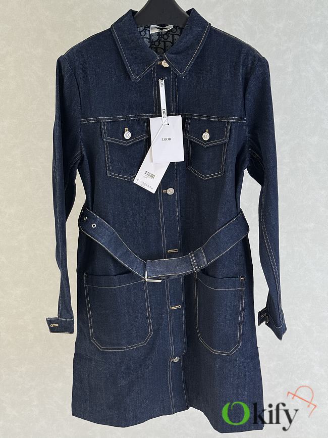Okify Dior Denim Belt Dress  - 1