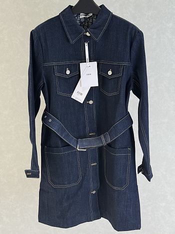 Okify Dior Denim Belt Dress 