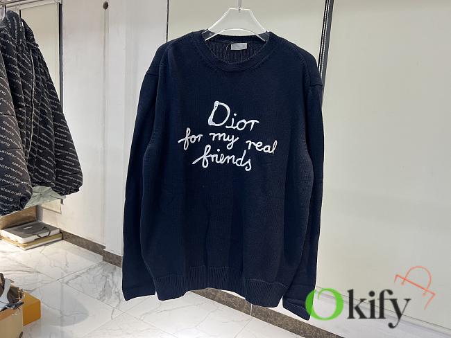Okify Dior For My Real Friends Sweater In Blue SML - 1