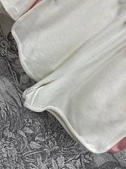 Okify Dior Set Of Sporty Top And Shorts In White And Pink SML - 6