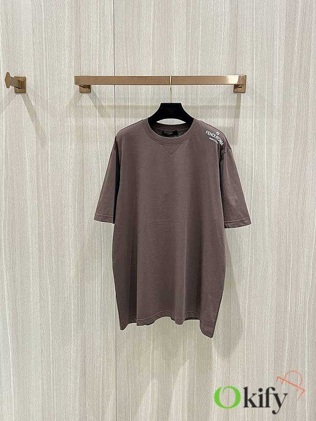 Okify Fendi Brown T-shirt XS-L - 1
