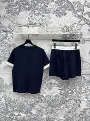 Okify Loewe Set Of Dark Blue T-shirt And Shorts SML  - 3