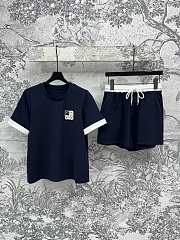 Okify Loewe Set Of Dark Blue T-shirt And Shorts SML  - 1