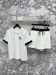 Okify Loewe Set Of White T-shirt And Shorts SML  - 1