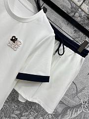 Okify Loewe Set Of White T-shirt And Shorts SML  - 2