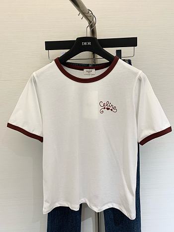 Okify Celine White And Red T-shirt SML 