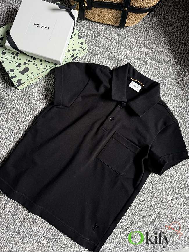 Okify YSL Black Polo Shirt SML - 1