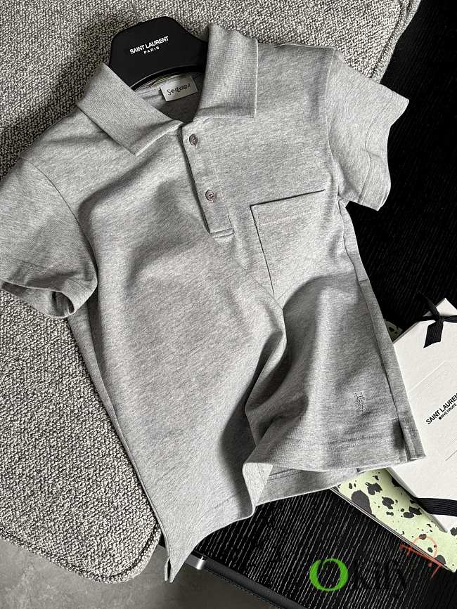 Okify YSL Gray Polo Shirt SML - 1