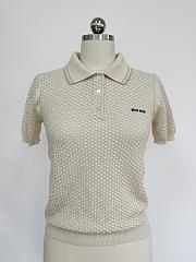 Okify MiuMiu Beige Polo Shirt SML  - 1
