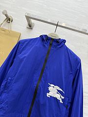 Okify Burberry Blue Short Hooded Sun Protection Jacket S-2XL  - 3