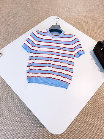 Okify Prada Short Sleeved Knit Top 