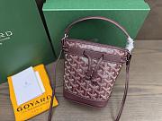 Okify Goyard Petit Flot Mini Bucket Bag In Dark Red 17.5x12x10cm - 3