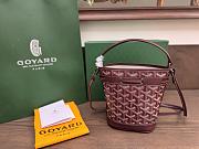 Okify Goyard Petit Flot Mini Bucket Bag In Dark Red 17.5x12x10cm - 2