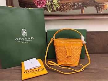Okify Goyard Petit Flot Mini Bucket Bag In Yellow 17.5x12x10cm