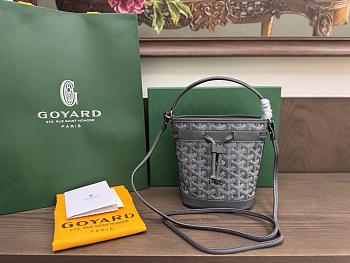 Okify Goyard Petit Flot Mini Bucket Bag In Gray 17.5x12x10cm