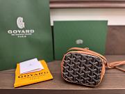 Okify Goyard Petit Flot Mini Bucket Bag In Black And Tan 17.5x12x10cm - 3