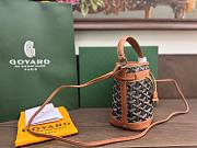 Okify Goyard Petit Flot Mini Bucket Bag In Black And Tan 17.5x12x10cm - 2