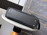 Okify CC Flap Bag With Top Handle In Black 25cm  - 5