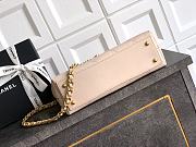 Okify CC Flap Bag With Top Handle In Beige 25cm - 4