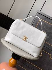 Okify CC Flap Bag With Top Handle In White 37cm  - 1