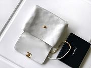 Okify CC Flap Bag With Top Handle In White 33cm  - 6