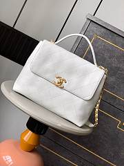 Okify CC Flap Bag With Top Handle In White 33cm  - 1