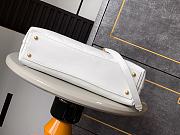 Okify CC Flap Bag With Top Handle In White 33cm  - 3