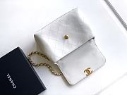 Okify CC Flap Bag With Top Handle In White 25cm  - 6