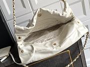 Okify CC 22 Calfskin Handbag In White 37cm - 6