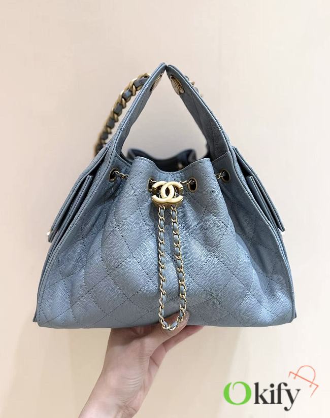 Okify CC 25 Hobo Bag In Blue 30x26x14cm - 1