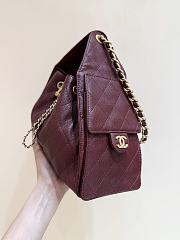 Okify CC 25 Hobo Bag In Dark Red 30x26x14cm - 5