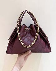 Okify CC 25 Hobo Bag In Dark Red 30x26x14cm - 3