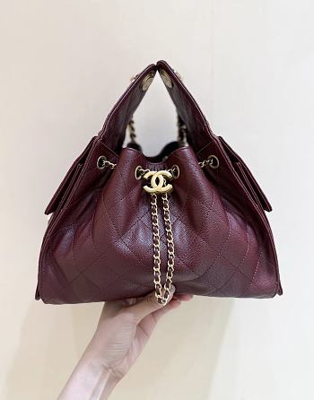 Okify CC 25 Hobo Bag In Dark Red 30x26x14cm
