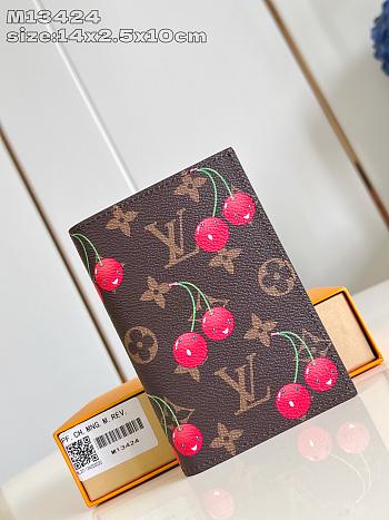 Okify Louis Vuitton x TM Cherry Passport Holder M13424 14x2.5x10cm