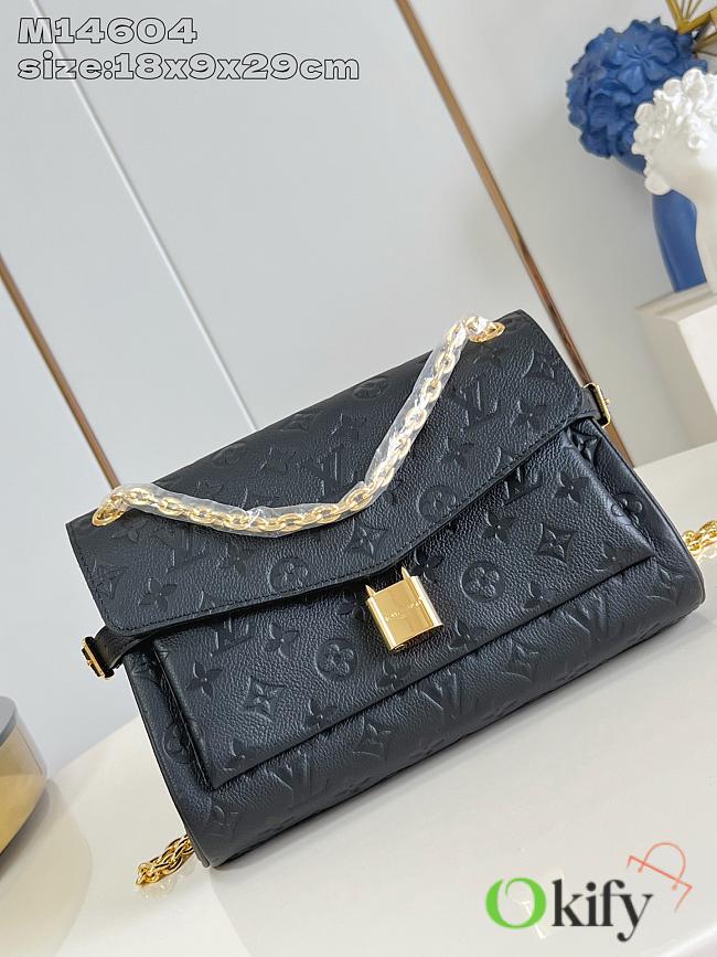 Okify Louis Vuitton Anytime Flap Bag In Black M14604 18x9x29cm - 1