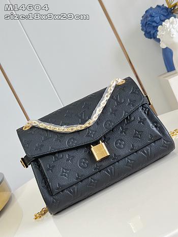 Okify Louis Vuitton Anytime Flap Bag In Black M14604 18x9x29cm