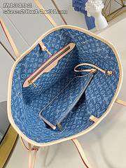 Okify Louis Vuitton Neverfull Denim MM Bag M13192 28x14x31cm - 4