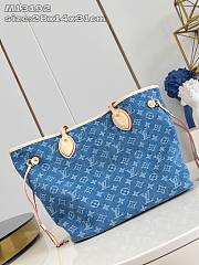 Okify Louis Vuitton Neverfull Denim MM Bag M13192 28x14x31cm - 2