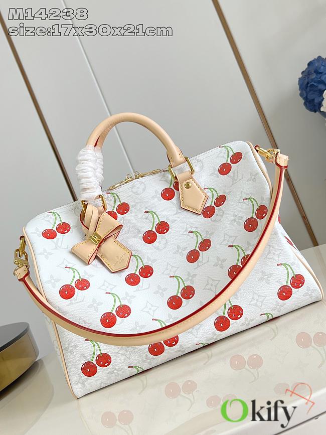Okify Louis Vuitton x TM Cherry Speedy Soft 30 Bag M14238 17x30x21cm - 1